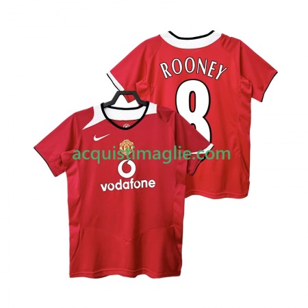 Divisa di Calcio Manchester United Rooney 8 2006 Retro Prima 2005